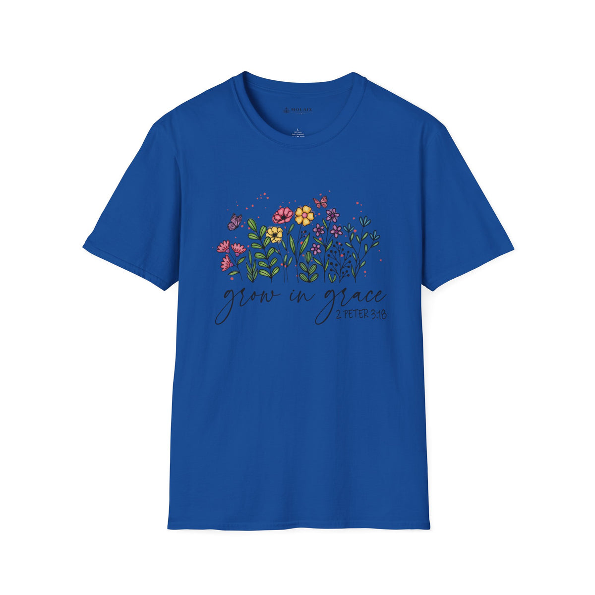 Grow in Grace Floral Christian T-Shirt