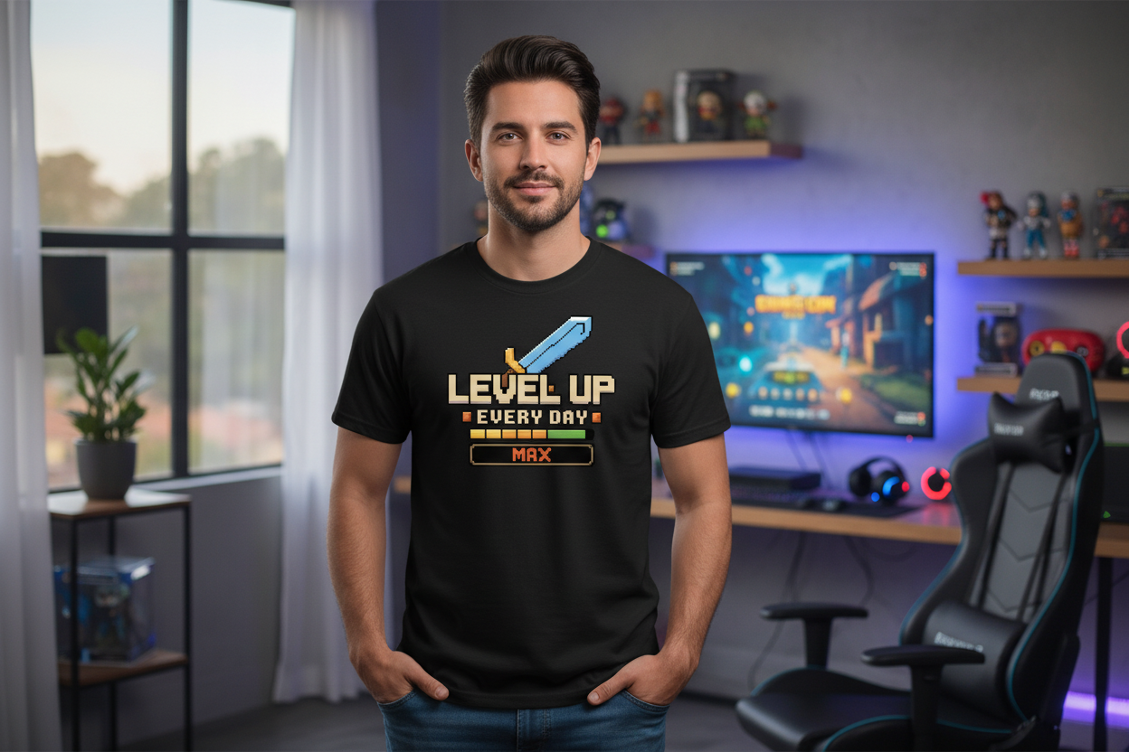 Level Up Tee – For Gamers Who Refuse to Stay on Level One - Molaix
