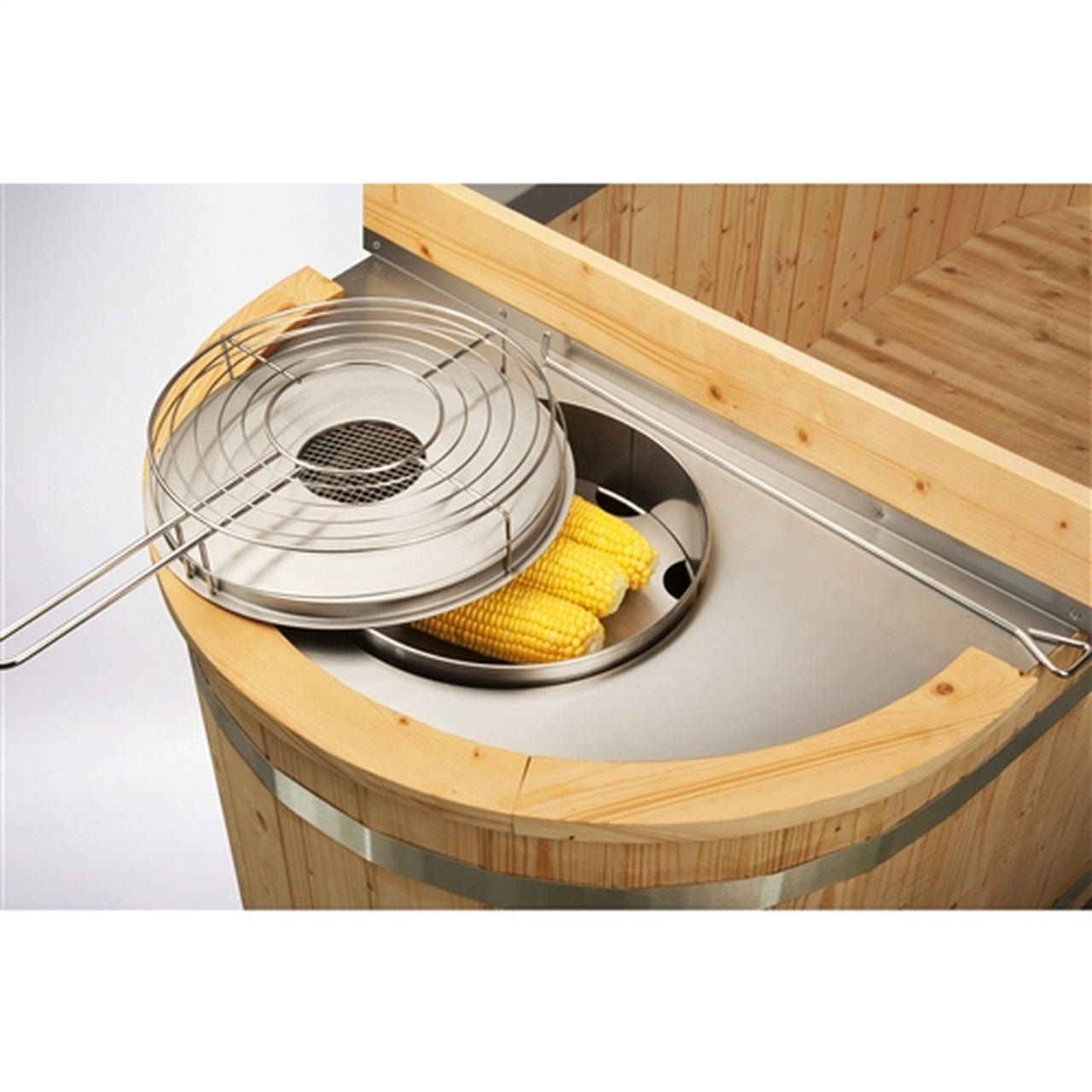 2 Person 132 Gallon Natural Pine Hot Tub with Charcoal Stove by Aleko - Molaix601947033894Hot TubsHT2PIN-AP