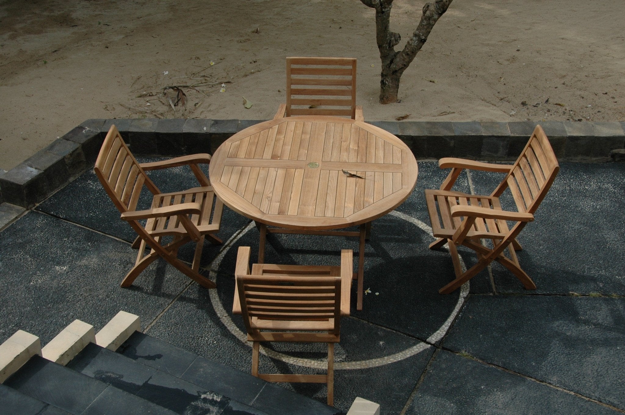 Andrew Bahama 5-Pieces Folding Dining Set - Molaix82045294682BahamaSet-109