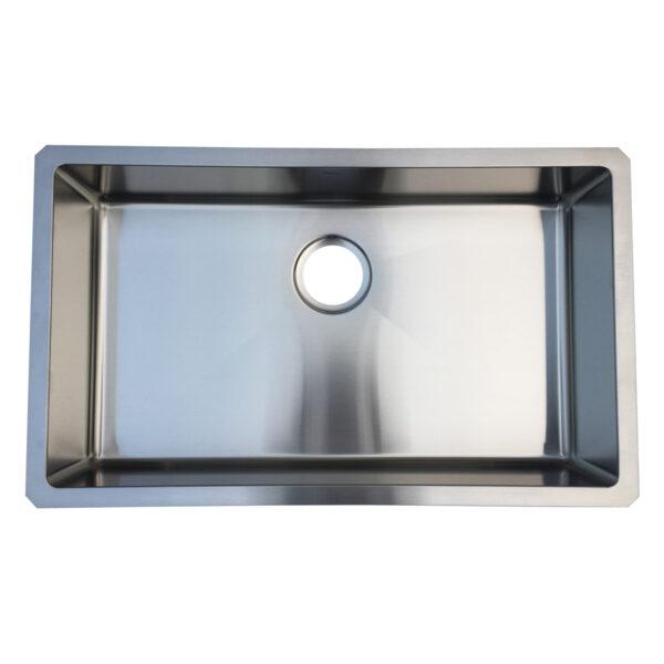 Builders Collection 18g Micro Radius 30″ x 18″ Single Bowl Undermount Stainless Steel Kitchen Sink - GSM-3018ADA - Molaix601946608284Kitchen SinksGSM-3018ADA