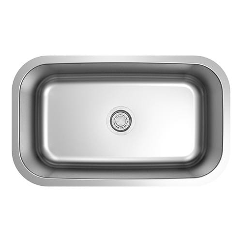 Builders Collection 18g Standard Radius 30×18 Single Bowl Undermount Stainless Steel Kitchen Sink - GSR-18-3018 - Molaix601946608420Kitchen SinksGSR-18-3018