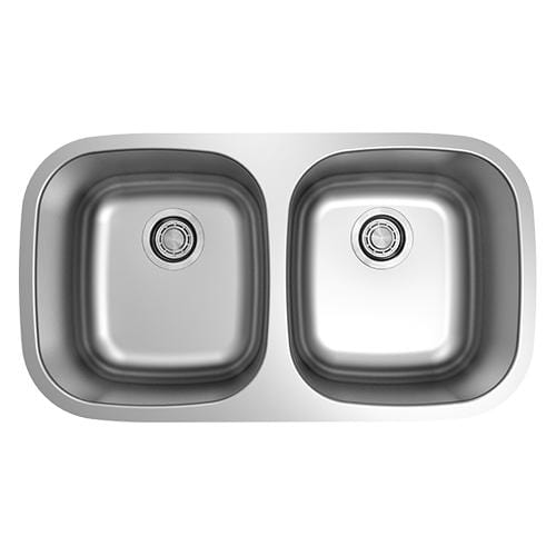 Builders Collection 18g Standard Radius 50/50 Double Bowl Undermount Stainless Steel Kitchen Sink - GSR-18-5050 - Molaix601947033887Kitchen SinksGSR-18-5050
