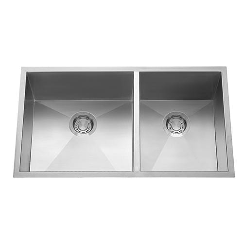 Builders Collection 18g Zero Radius 60/40 Double Bowl Undermount Stainless Steel Kitchen Sink - GSZ-6040 - Molaix601947033924Kitchen SinksGSZ-6040