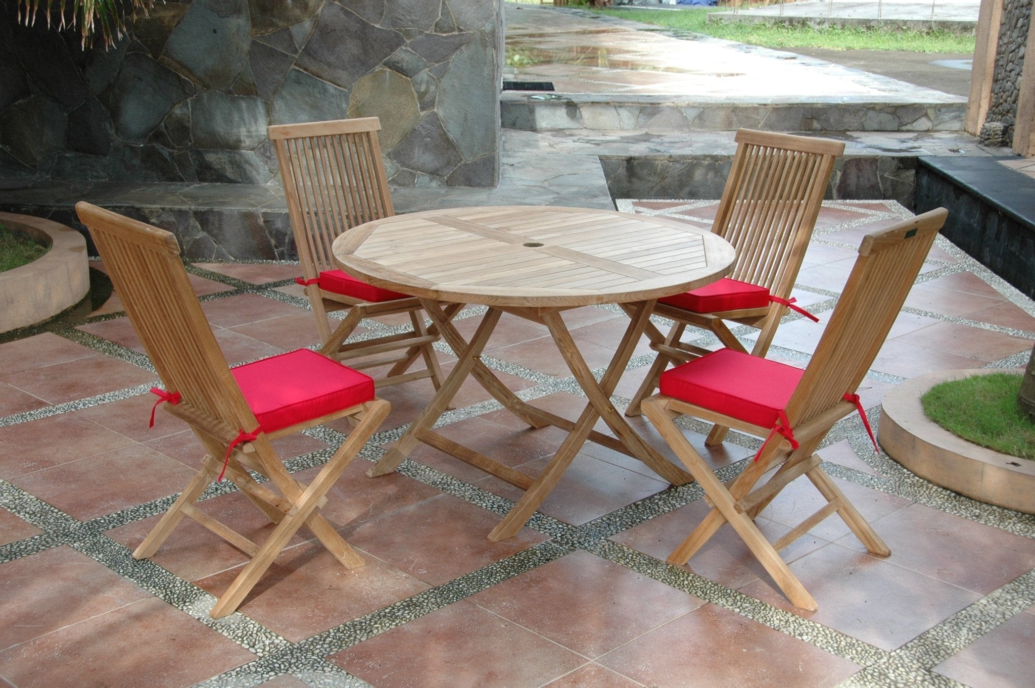 Classic Bahama 5-Pieces Folding Dining Set - Molaix82045294675BahamaSet-107