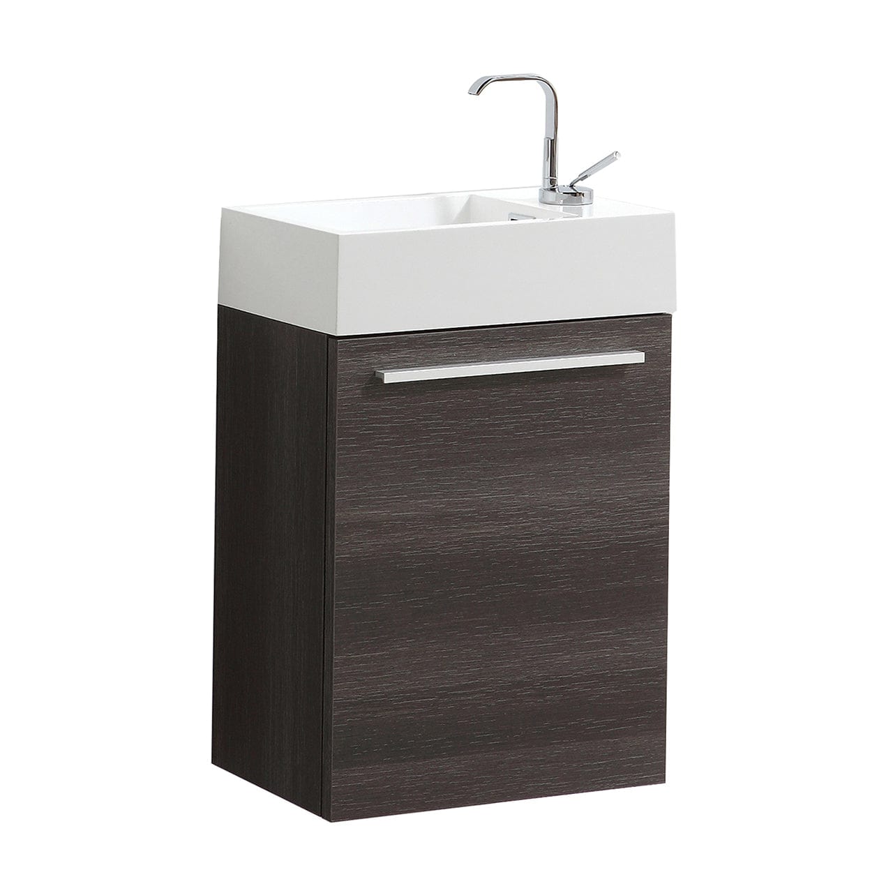 Colmar - 18 Inch Vanity with Acrylic Sink - Dark Oak - Molaix842708117419Colmar004 18 07 A