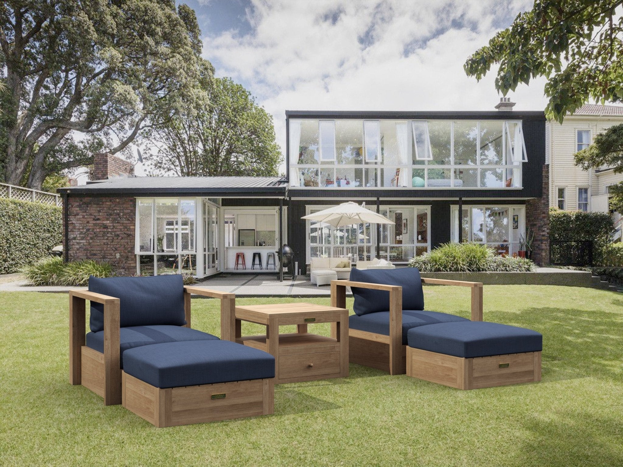 Copacabana 5 pieces Modular Deep Seating Set - Molaix82045293678CopacabanaSet-154