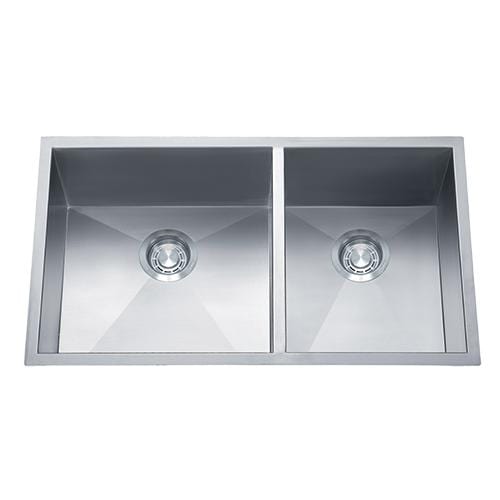 Dakota Signature 32″ Zero Radius 60/40 Double Bowl Kitchen Sink w/ Grids - DSZ-6040 - Molaix601946607263Kitchen SinksDSZ-6040