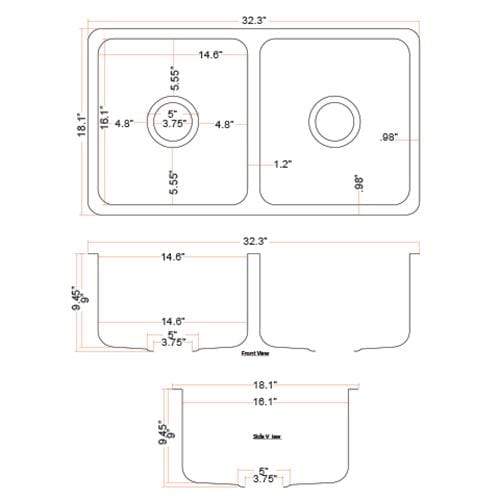 Dakota Signature Handmade Copper Kitchen Sink Double Bowl 50/50 - DSE-HC5050 - Molaix601946607492Kitchen SinksDSE-HC5050