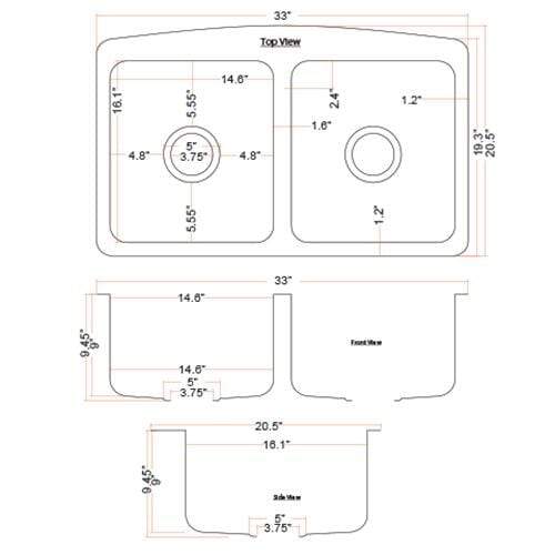 Dakota Signature Handmade Copper Kitchen Sink Double Bowl Apron Front 50/50 - DSE-HCA5050 - Molaix601946607508Kitchen SinksDSE-HCA5050