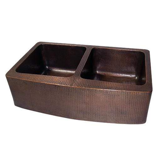 Dakota Signature Handmade Copper Kitchen Sink Double Bowl Apron Front 50/50 - DSE-HCA5050 - Molaix601946607508Kitchen SinksDSE-HCA5050