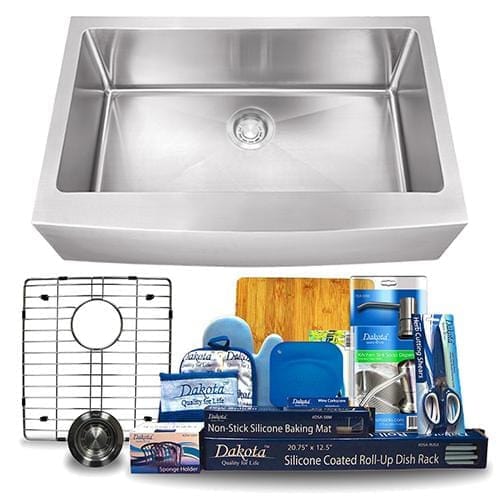 Dakota Signature Micro Radius Apron Front Single Bowl 33″ w/ Grids - DSM-A3320 - Molaix601946607584Kitchen SinksDSM-A3320