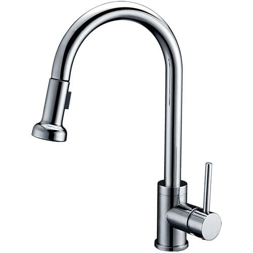 Dakota Signature Series 16″ Tall Dual Function Pullout handle with a Simple Sleek Style Faucet - MolaixKitchen FaucetsDSF-16KPO02BN