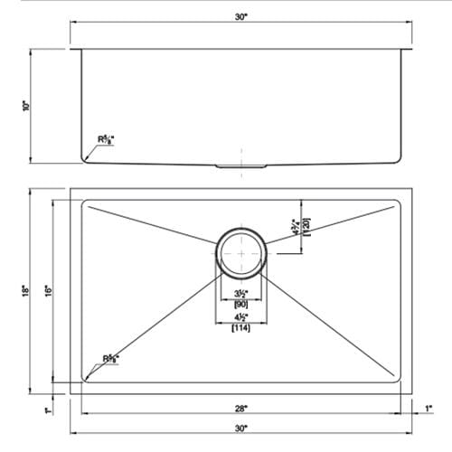 Dakota Signature Series Micro Radius 30" Kitchen Sink - DSM-3018 - Molaix601946607775Kitchen SinksDSM-3018