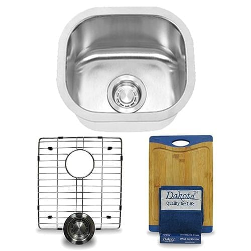 Dakota Signature Single Bowl 15″ Bar Sink w/ Grid - DSR-1513 - Molaix601946607829Bar SinksDSR-1513