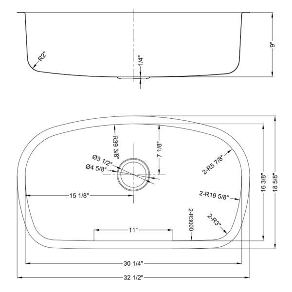 Dakota Signature Single Bowl 33″ Kitchen Sink with Grid - DSR-3319 - Molaix601946607904Kitchen SinksDSR-3319