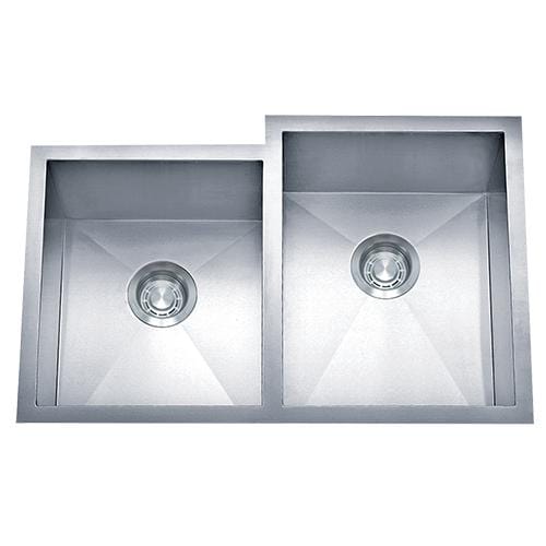 Dakota Signature Zero Radius 30.75" Stainless-Steel 40/60 Double Bowl Kitchen Sink w/ Grids - DSZ-4060-1 - Molaix601946607942Kitchen SinksDSZ-4060-1