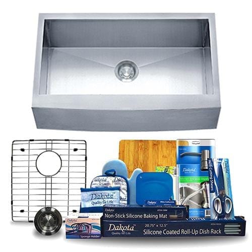 Dakota Signature Zero Radius Apron Front Single Bowl 30″ with grids - DSZ-A3020 - Molaix601946608017Kitchen SinksDSZ-A3020