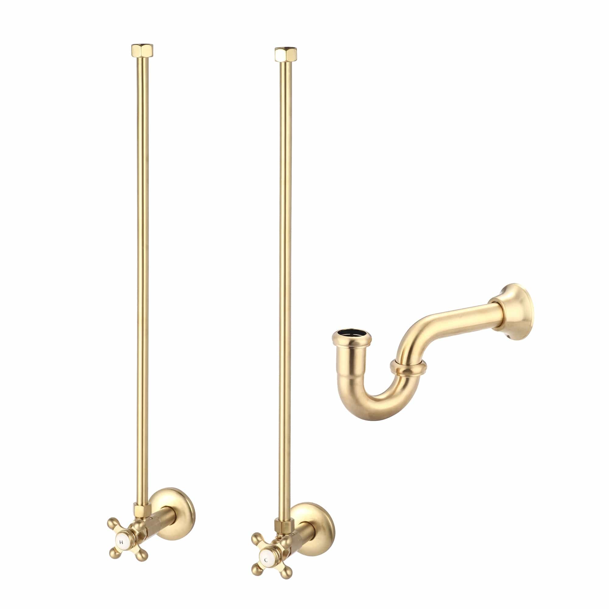 Empire 30 Inch Wide Single Wash Stand, P-Trap, and Counter Top with Basin included in Satin Gold Finish - Molaix732030762572EP30C-0600