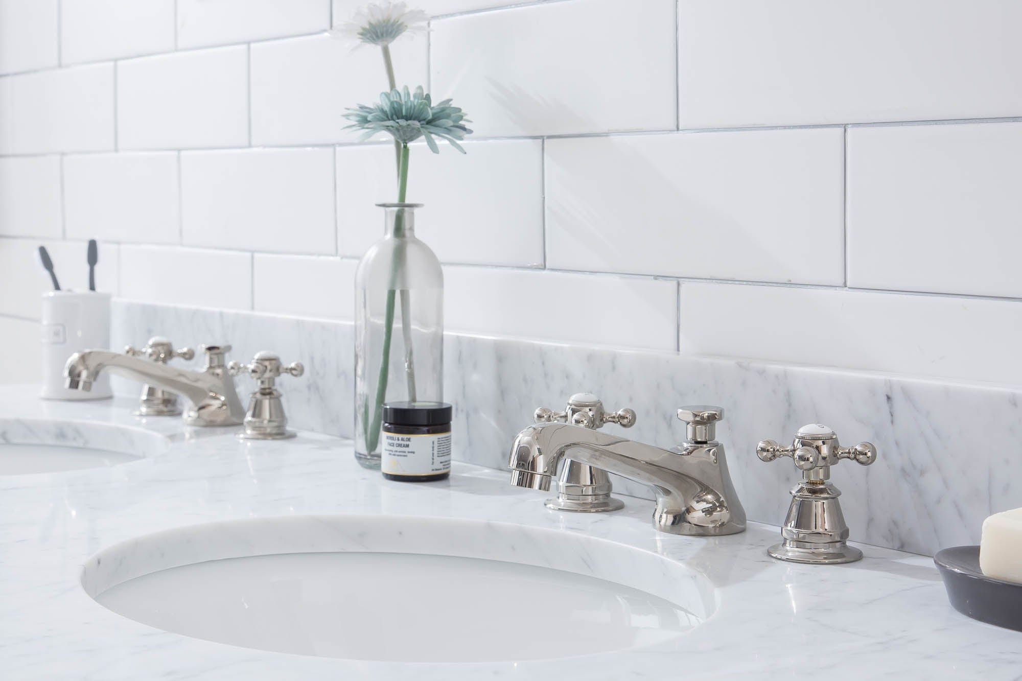 Empire 60 Inch Wide Double Wash Stand and P-Trap included in Polished Nickel (PVD) Finish - Molaix732030762787EP60B-0500