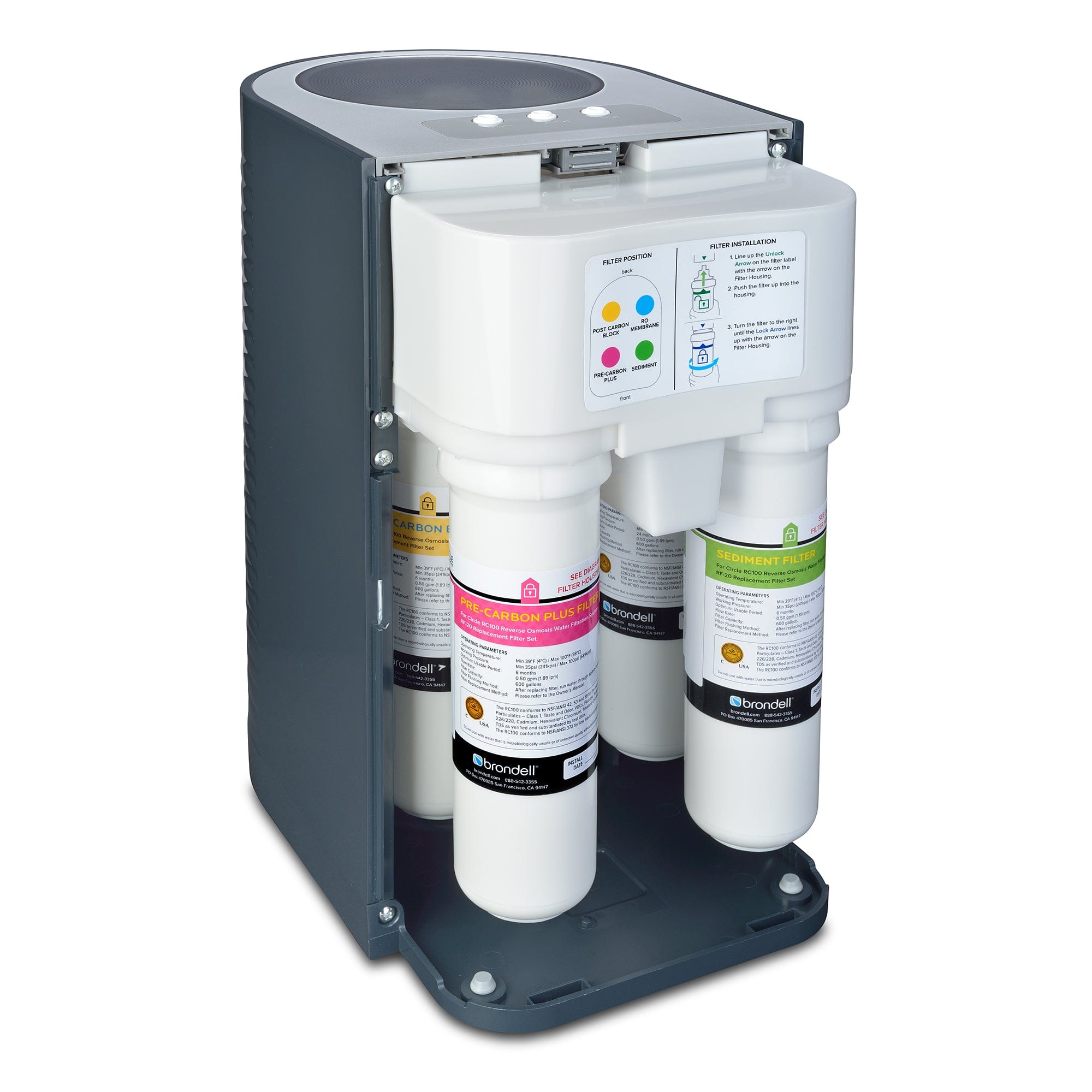 H2O+ Circle Reverse Osmosis System RC100 - Molaix - Molaix819911013593H2O+ UNDERCOUNTERRC100