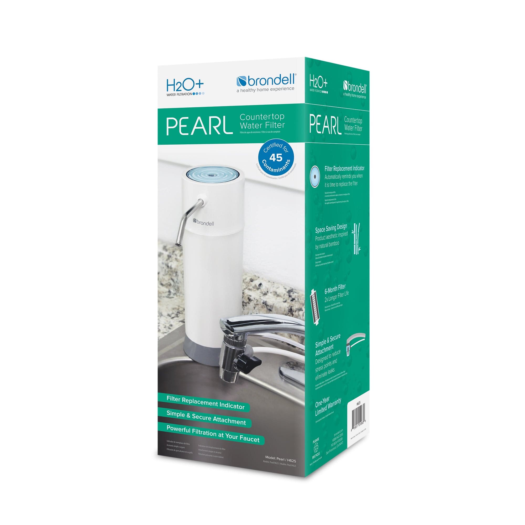 H2O+ Pearl Countertop Water Filter System H625 - Molaix - Molaix819911010639'H2O+ COUNTERTOP SYSTEMSH625