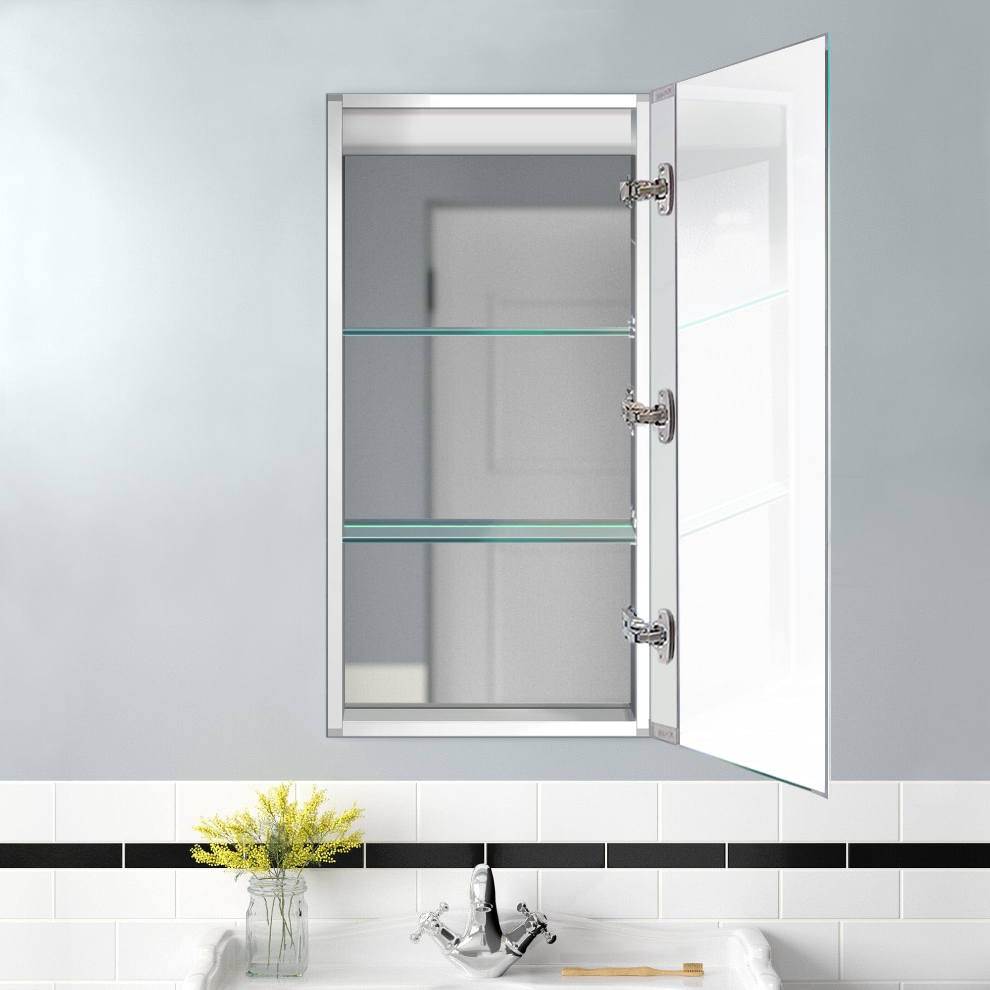 Kinetic 15" x 30" Right LED Medicine Cabinet w/Dimmer & Defogger - Molaix - Molaix850003475660Lighted Medicine Cabinet,RectangleKINETIC1530R