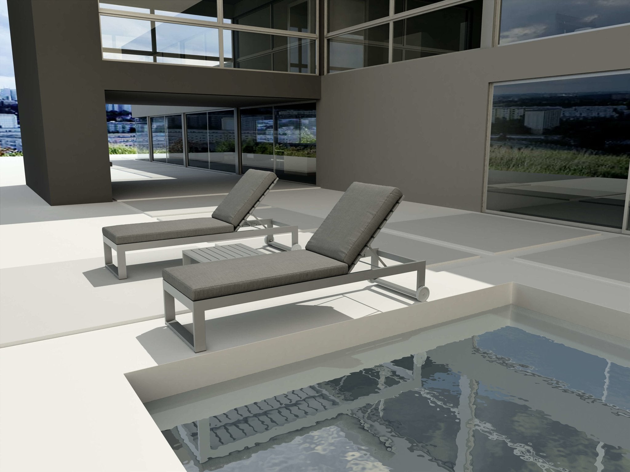 Lucca sun lounger 3-pieces set - Molaix82045292350LuccaSet-5005