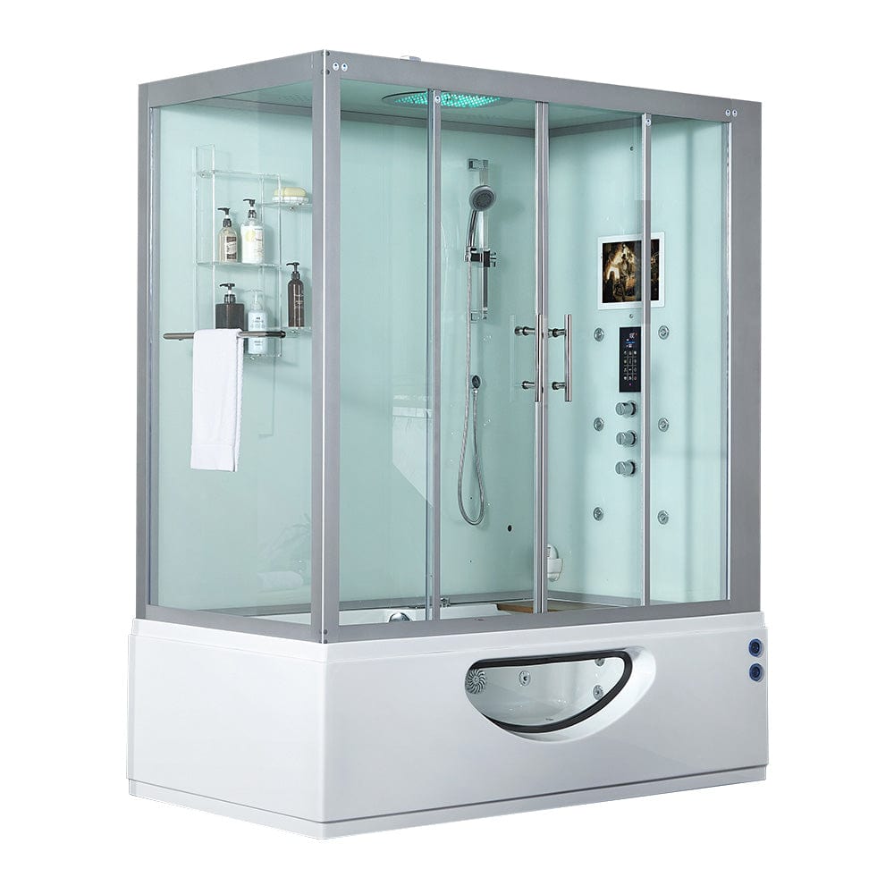 Mayabath Platinum Catania Steam Shower, White - Molaix723552143949Steam shower106