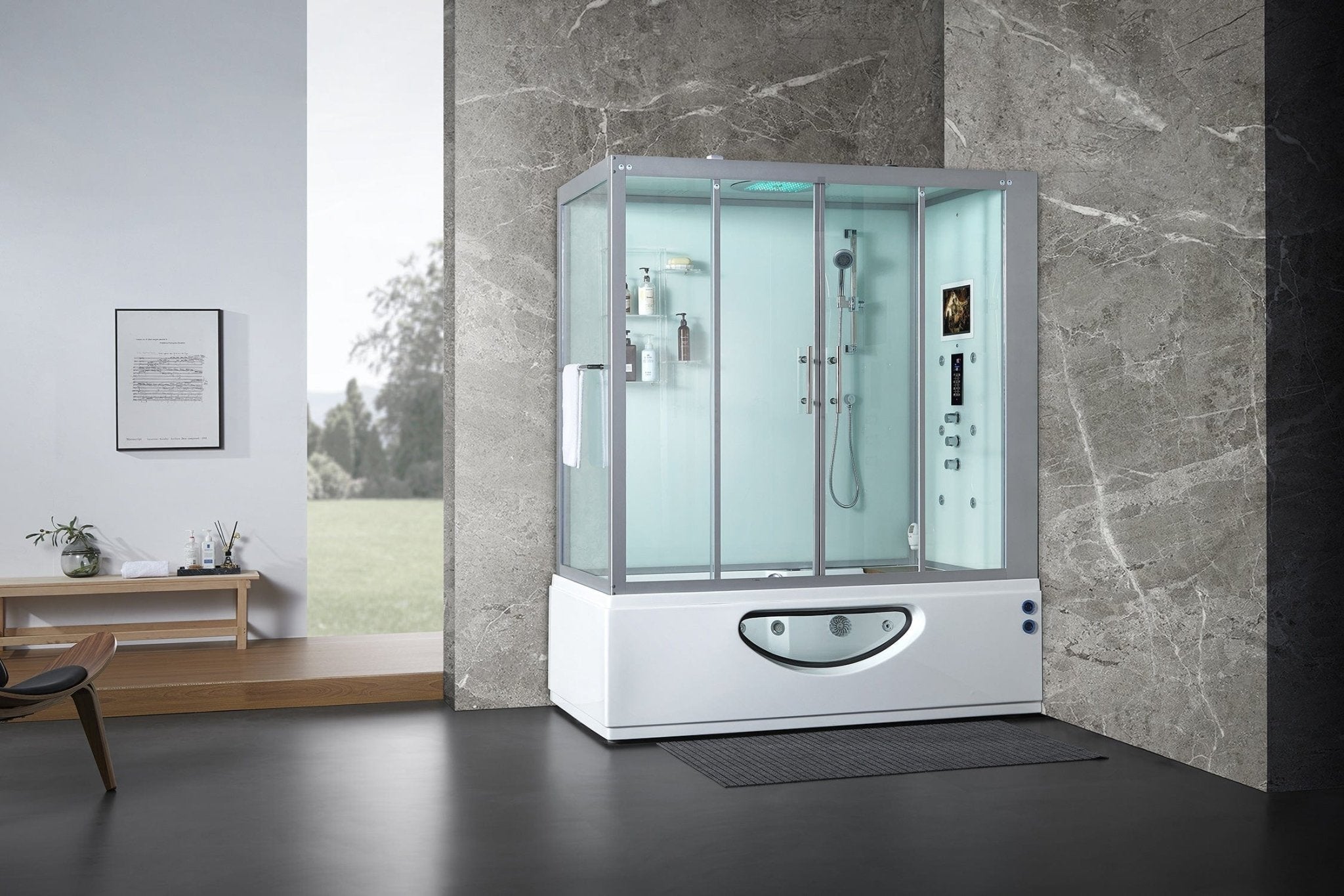 Mayabath Platinum Catania Steam Shower, White - Molaix723552143949Steam shower106