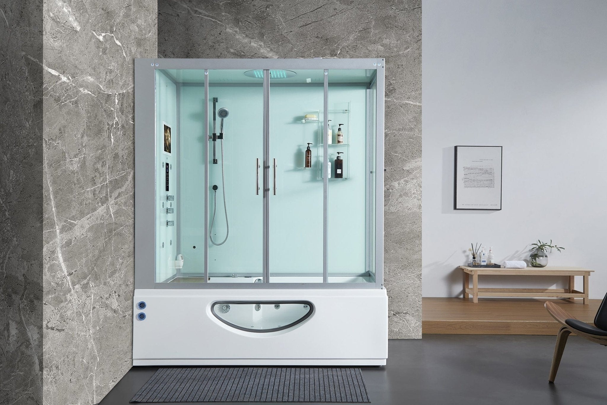 Mayabath Platinum Catania Steam Shower, White - Molaix723552143949Steam shower106