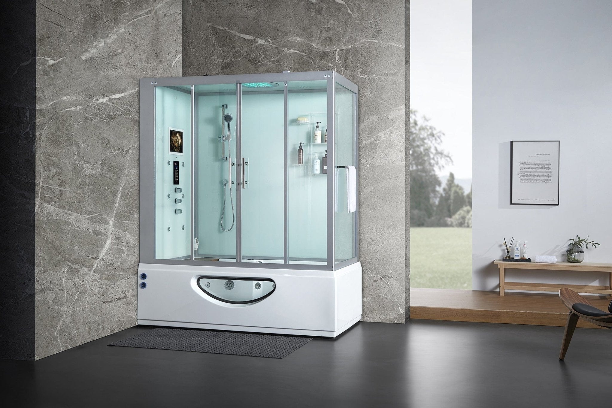 Mayabath Platinum Catania Steam Shower, White - Molaix723552143949Steam shower106