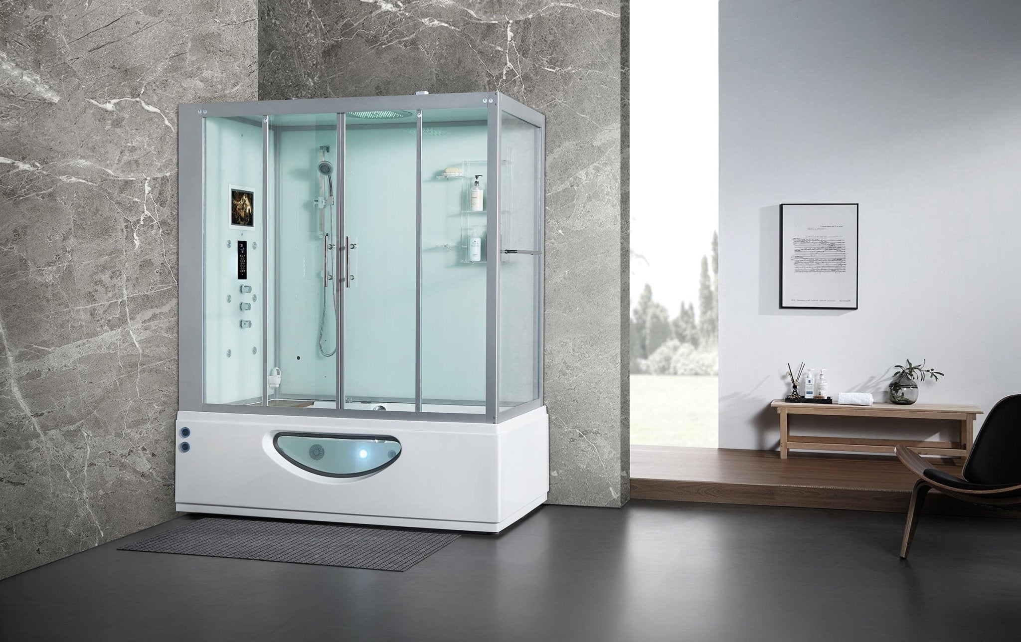 Mayabath Platinum Catania Steam Shower, White - Molaix723552143949Steam shower106