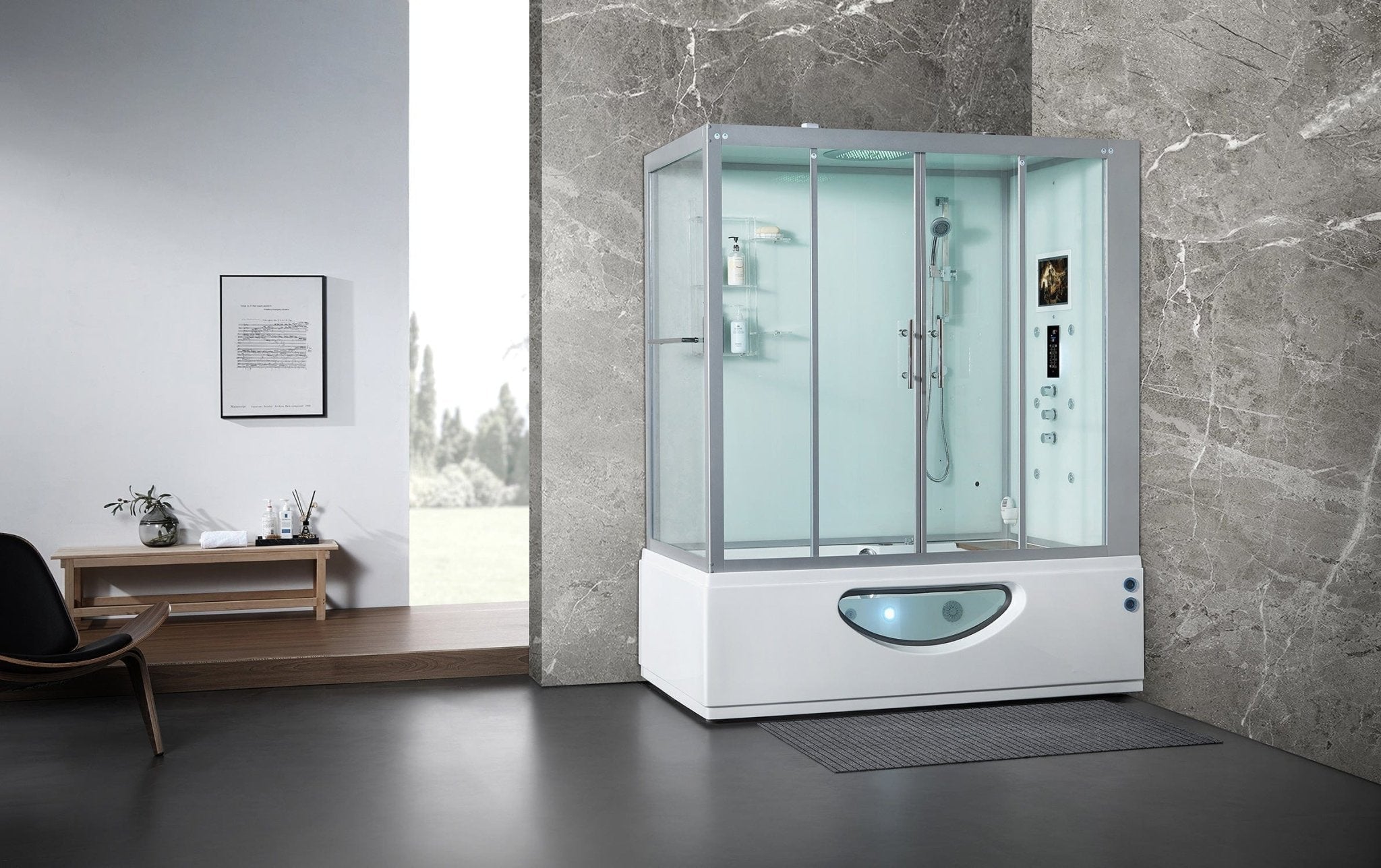 Mayabath Platinum Catania Steam Shower, White - Molaix723552143949Steam shower106