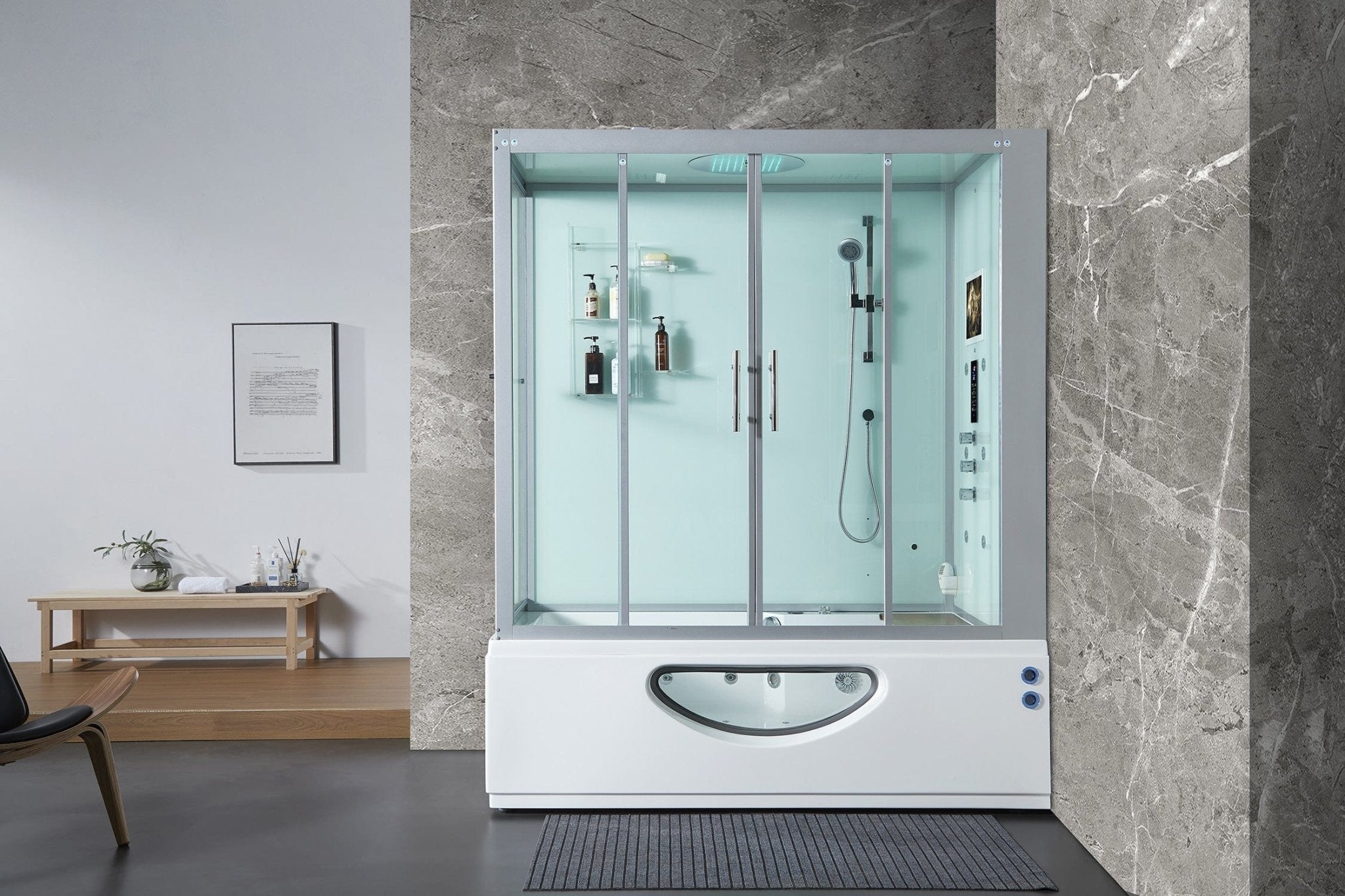 Mayabath Platinum Catania Steam Shower, White - Molaix723552143949Steam shower106