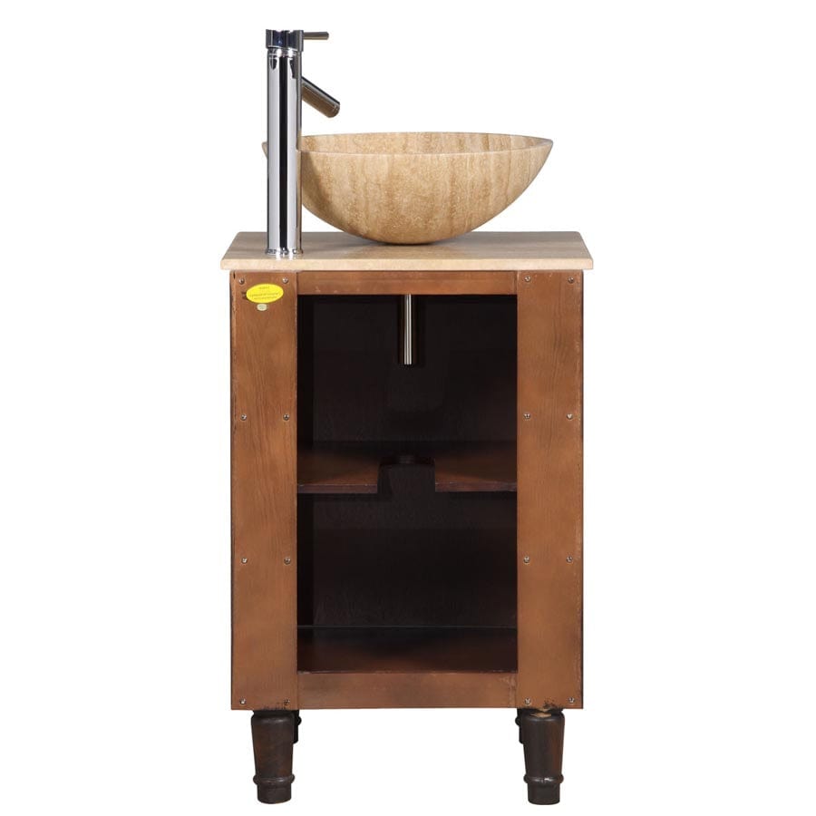 Silkroad Exclusive 20-inch Travertine Top Single Sink Bathroom Vanity - HYP-0225-T-20 - Molaix600316840569Bathroom VanityHYP-0225-T-20