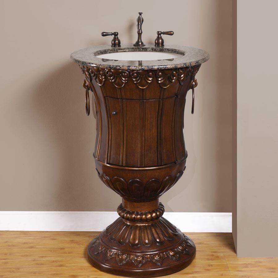 Silkroad Exclusive 23-inch Baltic Brown Granite Top Single Sink Bathroom Vanity - HYP-0141-BB-UIC-23 - Molaix610256799919Bathroom VanityHYP-0141-BB-UIC-23