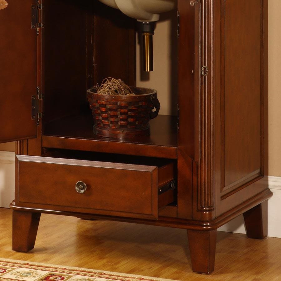 Silkroad Exclusive 28-inch Baltic Brown Granite Top Single Sink Bathroom Vanity - HYP-0207-BB-UIC-28 - Molaix610256800127Bathroom VanityHYP-0207-BB-UIC-28