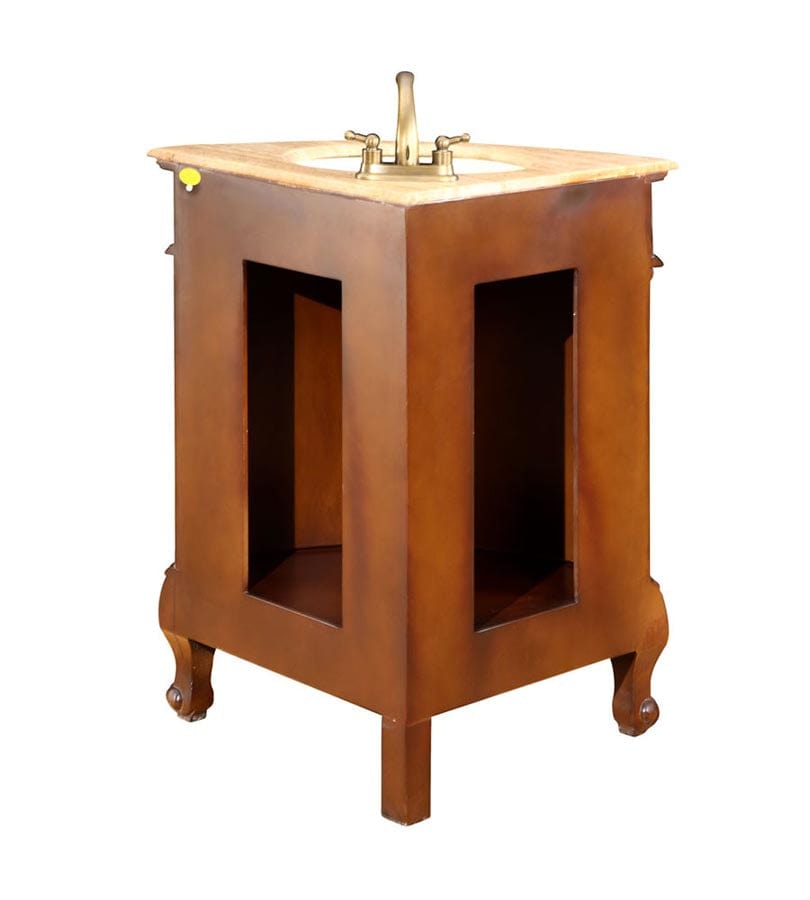 Silkroad Exclusive 32-inch Travertine Top Single Sink Bathroom Vanity - LTP-0126B-T-UWC-32 - Molaix610256801988Bathroom VanityLTP-0126B-T-UWC-32