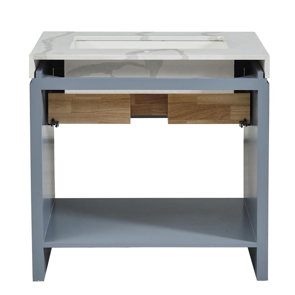 Silkroad Exclusive 36-inch Calacatta White Quartz Top Single Sink Bathroom Vanity - C01036GC_T0136LRC - Molaix600316839518Bathroom VanityC01036GC_T0136LRC
