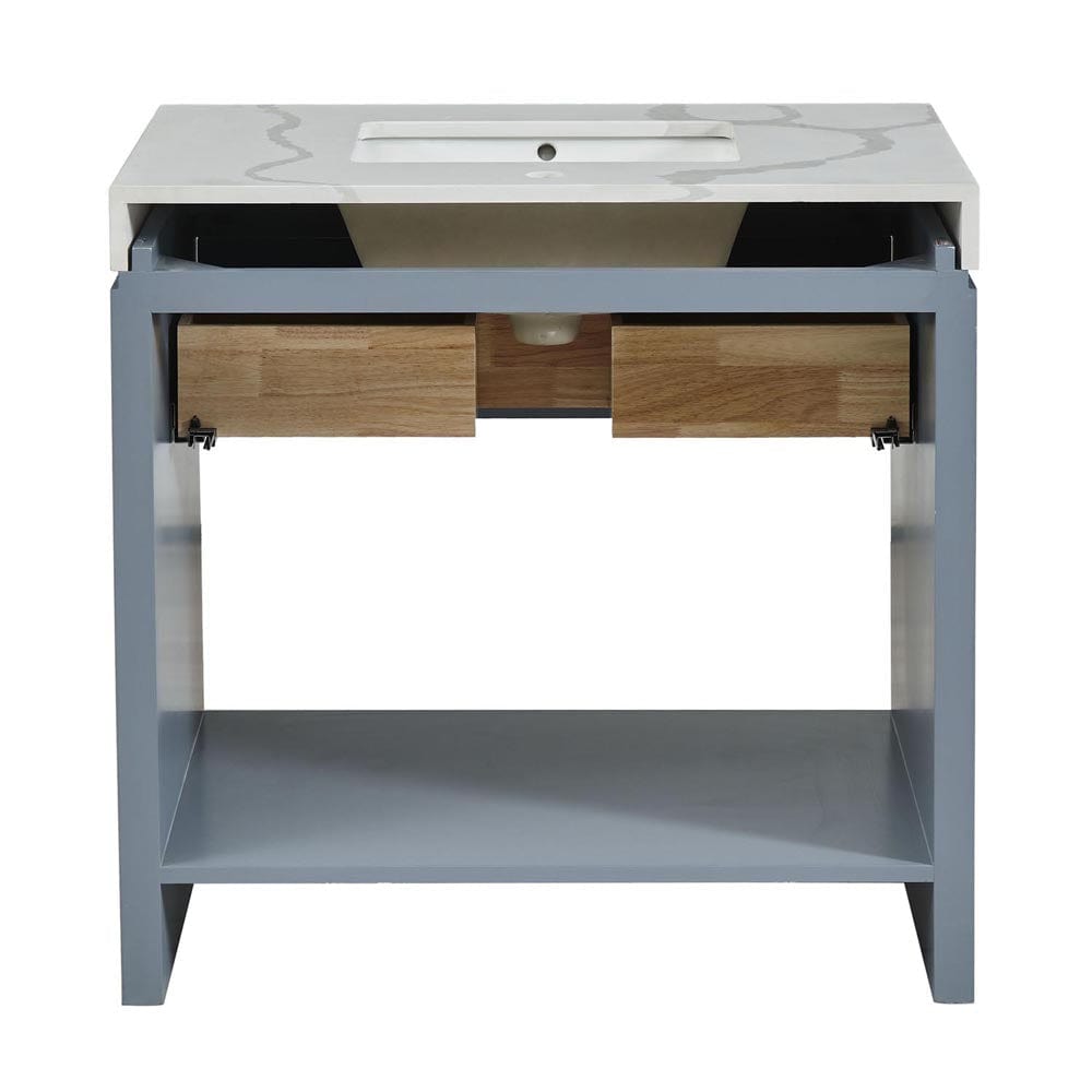 Silkroad Exclusive 36-inch Calacatta White Quartz Top Single Sink Bathroom Vanity - C01136GC_T0236LSC - Molaix600316839556Bathroom VanityC01136GC_T0236LSC