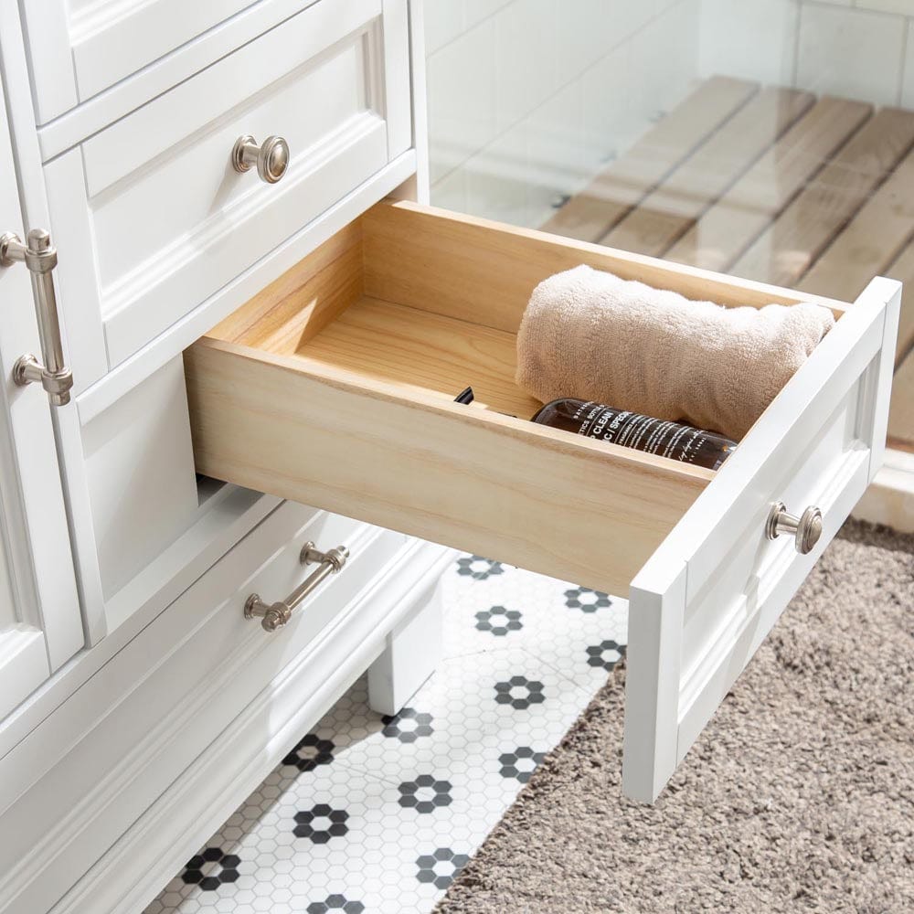 Silkroad Exclusive 36-inch Carrara White Marble Top Single Sink Bathroom Vanity - V08036WWC - Molaix600316840422Bathroom VanityV08036WWC