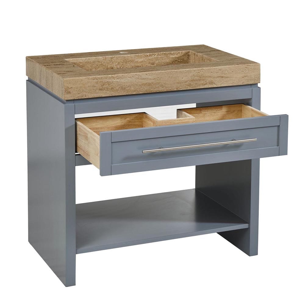 Silkroad Exclusive 36-inch Travertine Top Single Sink Bathroom Vanity - C01036GC_T0136TRC - Molaix600316839525Bathroom VanityC01036GC_T0136TRC