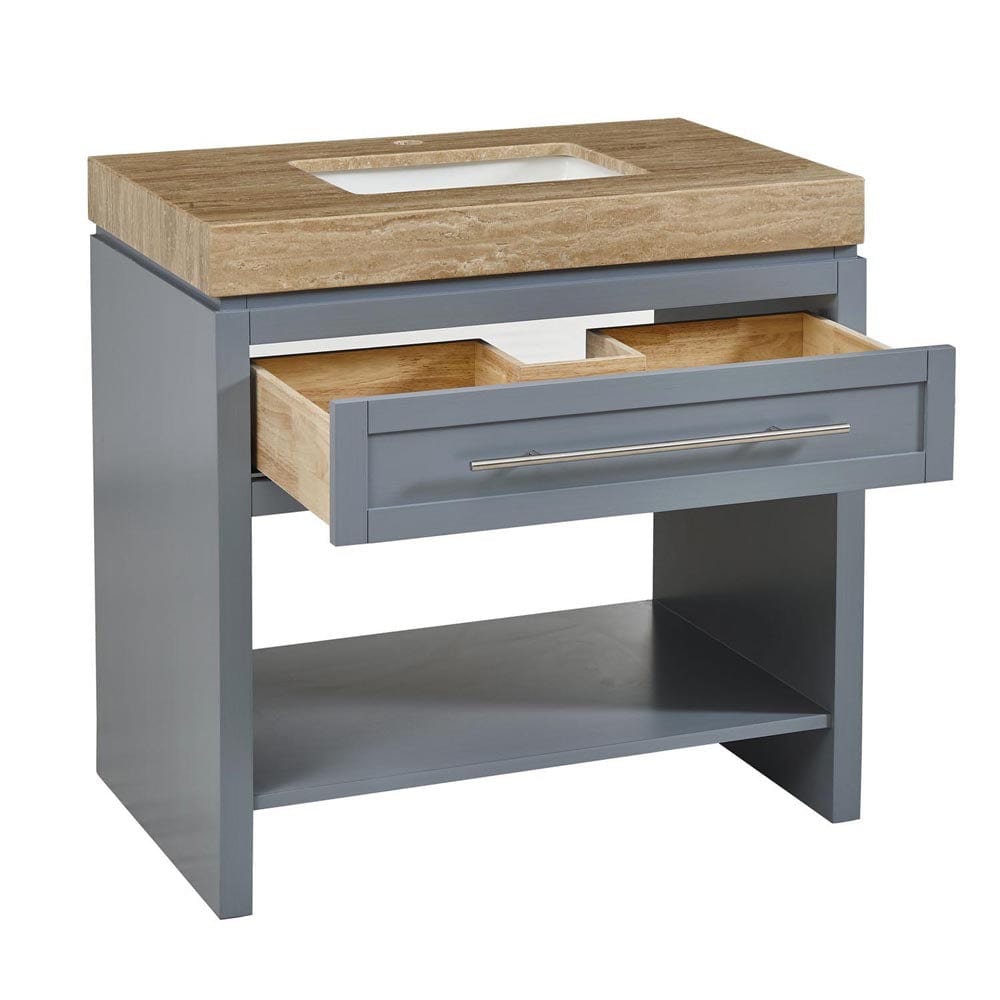 Silkroad Exclusive 36-inch Travertine Top Single Sink Bathroom Vanity - C01136GC_T0236TSC - Molaix600316839563Bathroom VanityC01136GC_T0236TSC