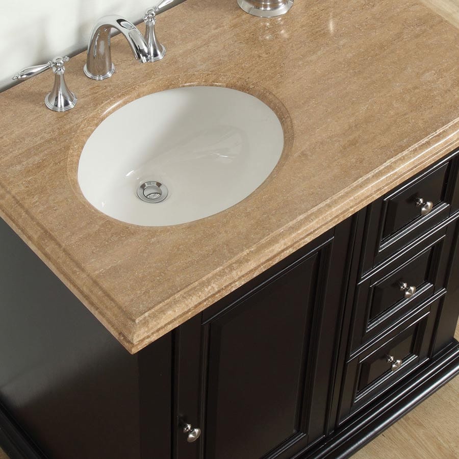 Silkroad Exclusive 36-inch Travertine Top Single Sink Bathroom Vanity - V0281TW36L - Molaix600316838795Bathroom VanityV0281TW36L