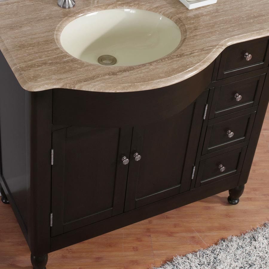 Silkroad Exclusive 38-inch Travertine Top Single Sink Bathroom Vanity - HYP-0902-T-UIC-38-L - Molaix610256800813Bathroom VanityHYP-0902-T-UIC-38-L