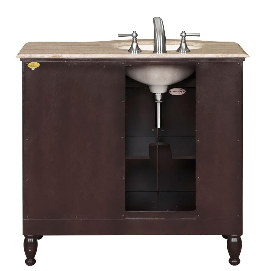 Silkroad Exclusive 38-inch Travertine Top Single Sink Bathroom Vanity - HYP-0902-T-UIC-38-L - Molaix610256800813Bathroom VanityHYP-0902-T-UIC-38-L