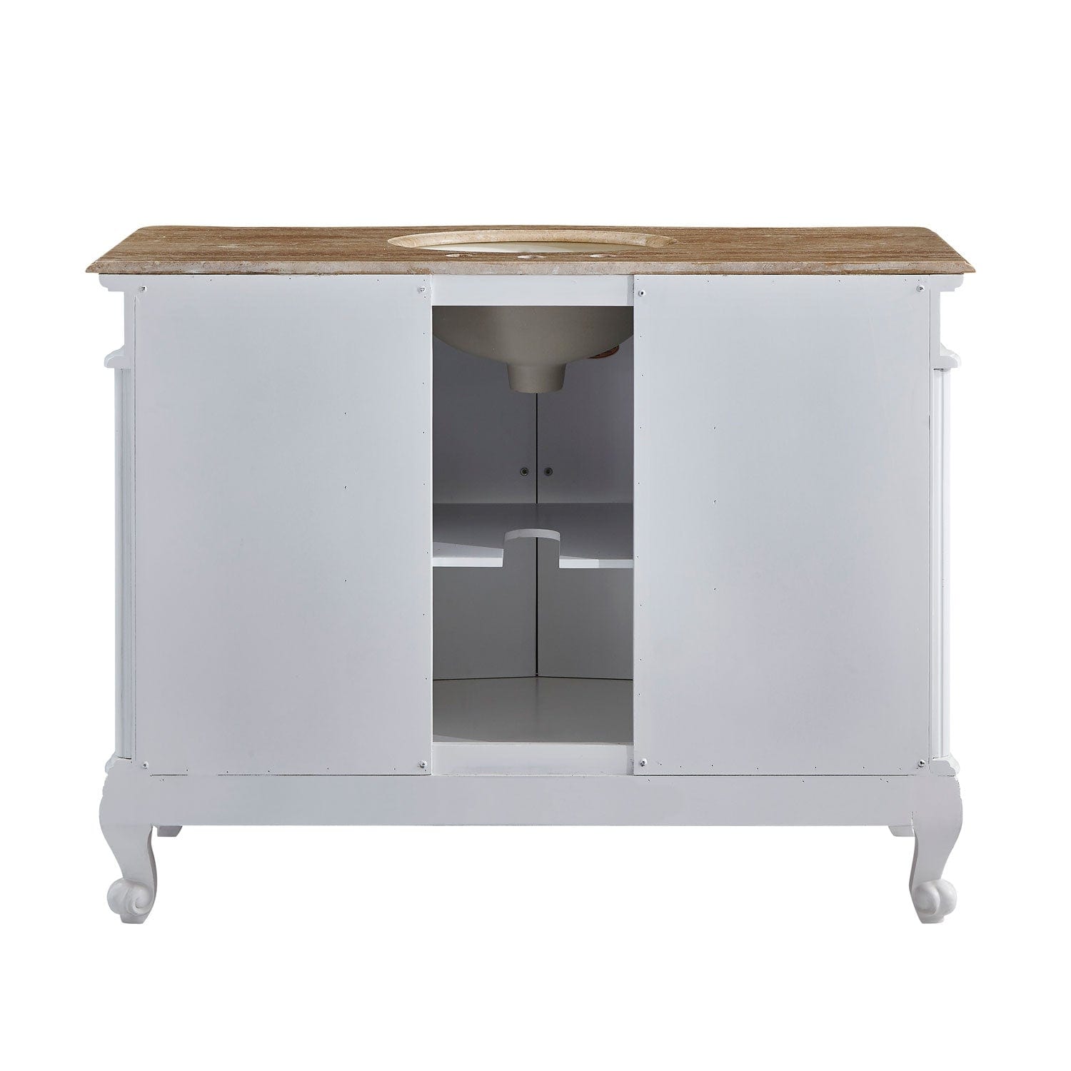 Silkroad Exclusive 48-inch Travertine Top Single Sink Bathroom Vanity - HYP-0152-T-UIC-48 - Molaix610256799964Bathroom VanityHYP-0152-T-UIC-48