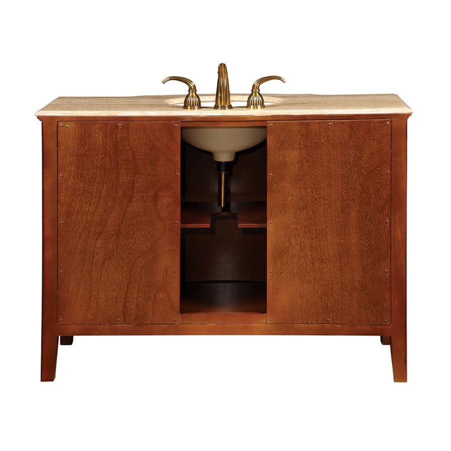 Silkroad Exclusive 48-inch Travertine Top Single Sink Bathroom Vanity - HYP-0701-T-UIC-48 - Molaix610256800462Bathroom VanityHYP-0701-T-UIC-48