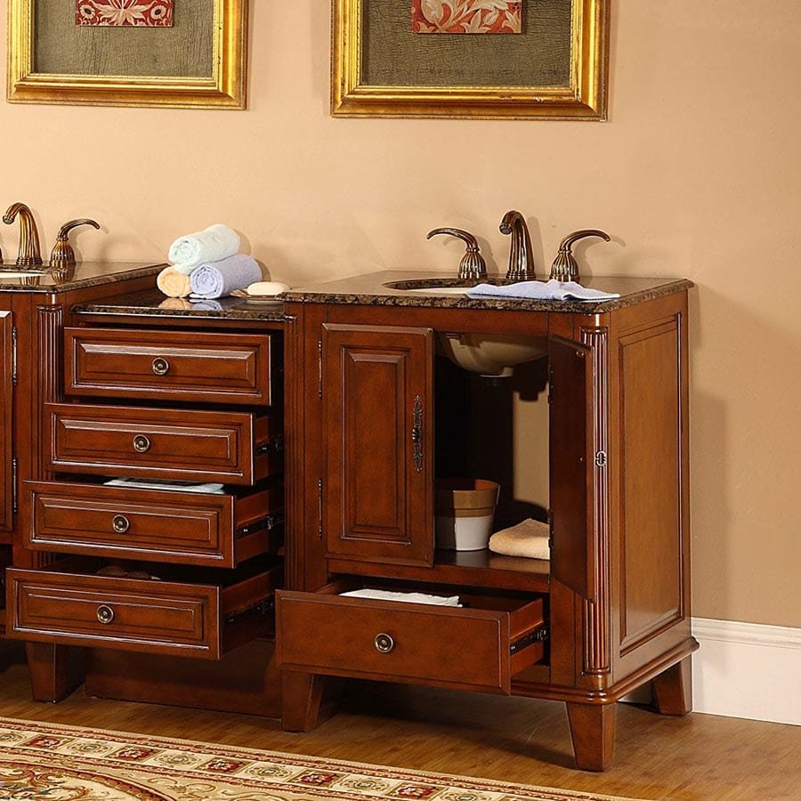 Silkroad Exclusive 48.5-inch Baltic Brown Granite Top Single Sink Bathroom Vanity - HYP-0207-BB-UIC-49 - Molaix610256801452Bathroom VanityHYP-0207-BB-UIC-49